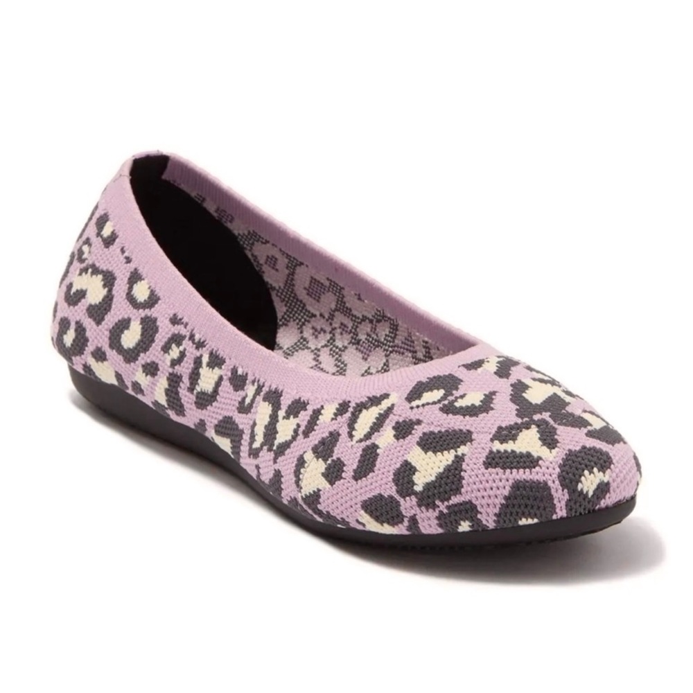 Steven by Steve Madden Bandour Leopard Patterned Ballet Flats in Lilac Size 7